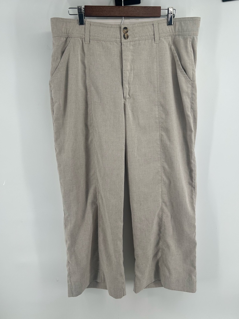 Democracy Light Beige Straight-Leg Chinos Women's Size 16 Ab Solution